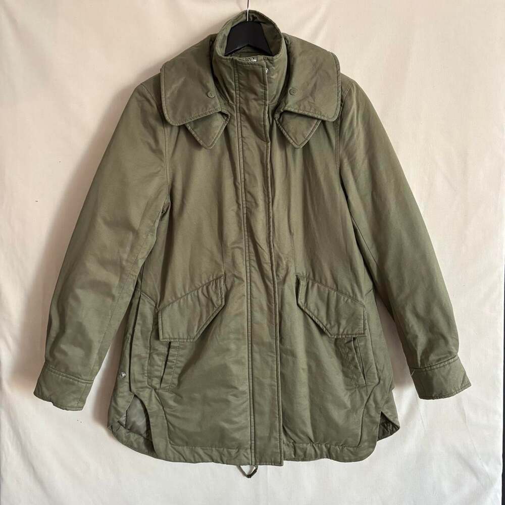 Derek Lam 10 Crosby Olive Hooded Military Fishtail Parka Coat - Size XS